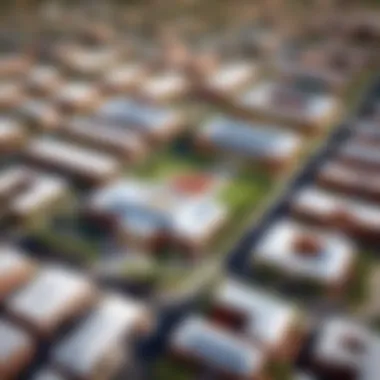 Aerial view of ASU campus showcasing academic buildings