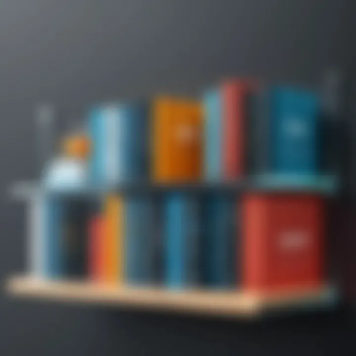 Compilation of Java programming books on a shelf