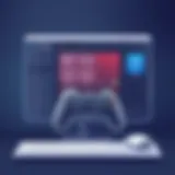 A sleek interface of a browser-based emulator showcasing gaming features