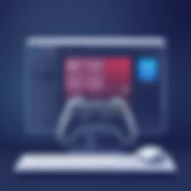 A sleek interface of a browser-based emulator showcasing gaming features
