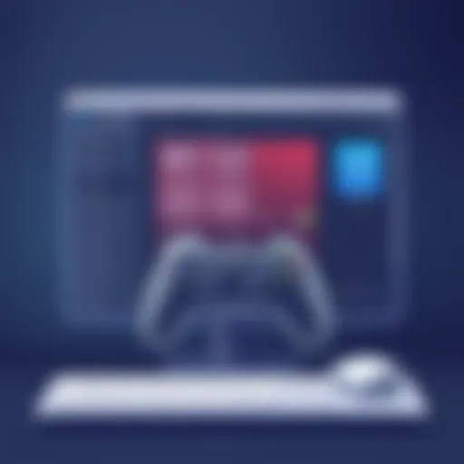 A sleek interface of a browser-based emulator showcasing gaming features