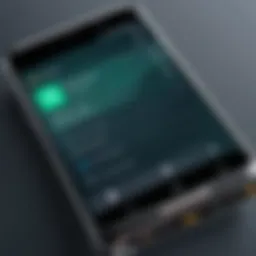 A smartphone displaying a card reader app interface