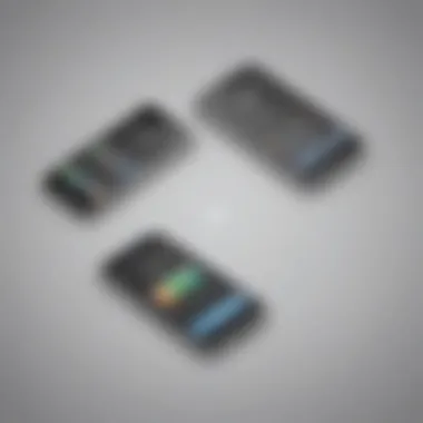 Technological Showcase: GSM vs. CDMA Two high-tech smartphones displaying GSM and CDMA logos