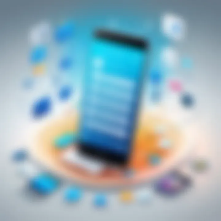 Conceptual image of micro-tasking via mobile applications