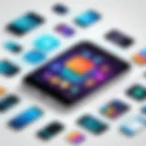 Illustration showcasing diverse mobile applications for income generation