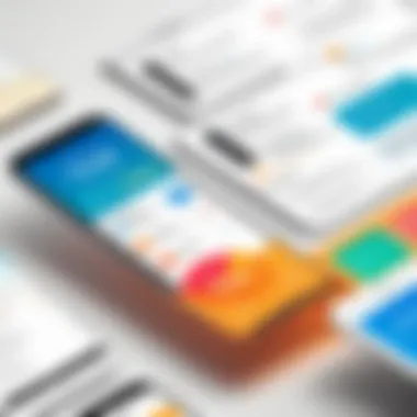 Graphic illustrating survey participation through mobile apps