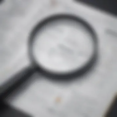 Exploration of Accounting Terms Illustration of a magnifying glass on accounting terms
