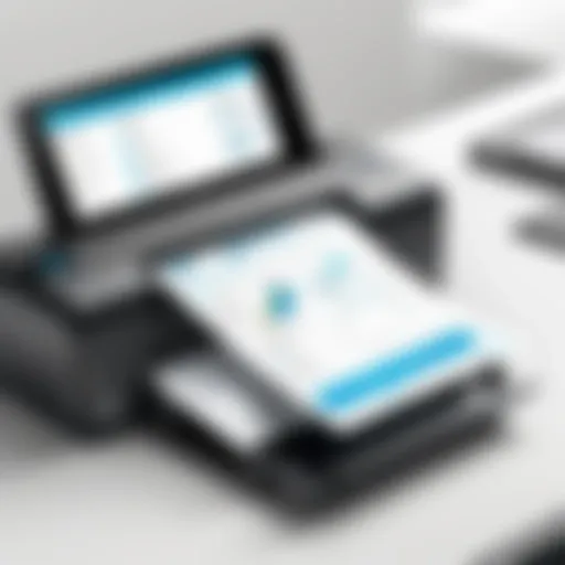 User interface of the HP E Printer App showcasing its intuitive design.