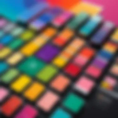 The Power of Color in Brand Identity Showcasing impactful color palettes used in paint branding
