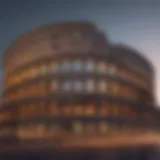 Roman Colosseum at dusk