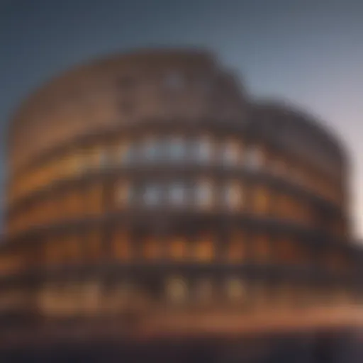 Roman Colosseum at dusk