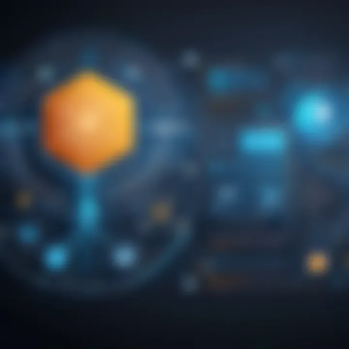 A futuristic depiction of machine learning and database integration, symbolizing upcoming trends.