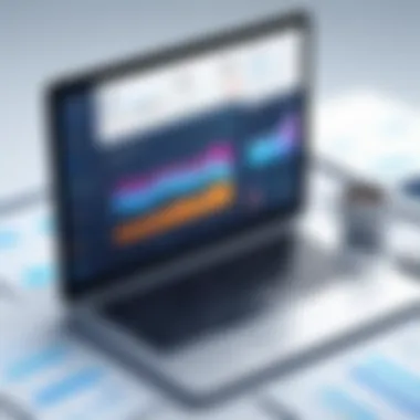 Digital Interface of Online Accounting Software A digital interface showcasing online accounting software features.