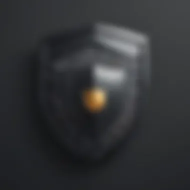 Security Shield Symbolizing Open Source Security Tools Abstract visualization of open source security tools strengthening a shield