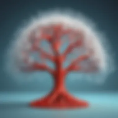 Visual representation of a minimum spanning tree generated by Prim's Algorithm
