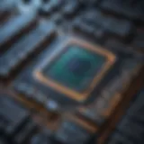 Abstract representation of data processing and storage in RAM chips