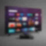 A modern Android TV displaying the Roku interface