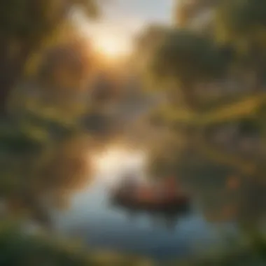 Reflective Rosh Hashanah Tashlich Artistic representation of Tashlich ritual by the water