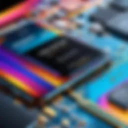 Close-up of a high-resolution smartphone display showcasing vibrant colors and sharp details