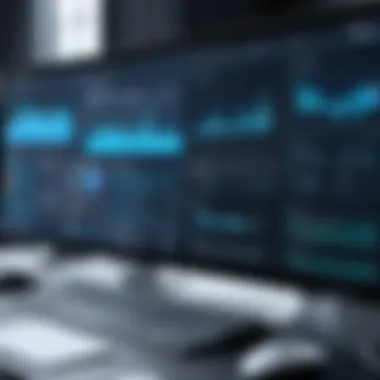 A developer analyzing code alongside a GUI builder interface