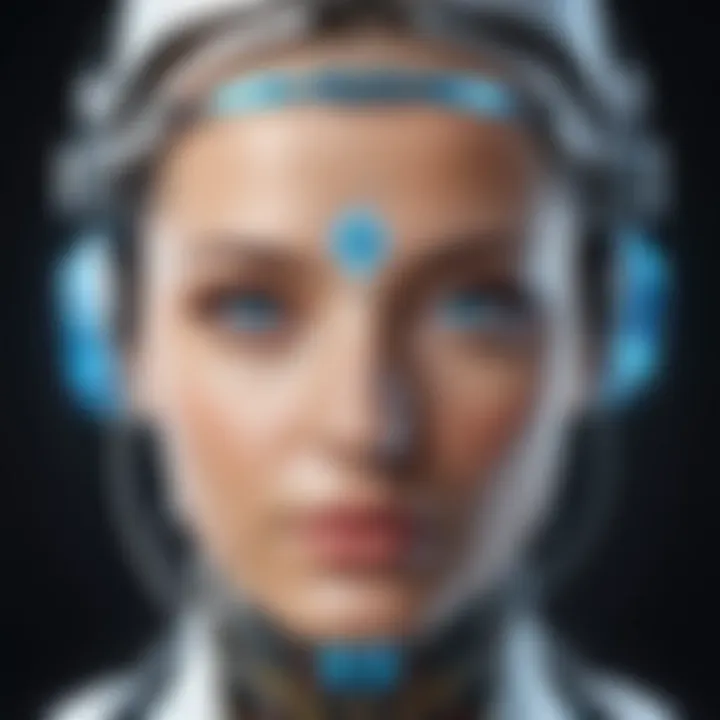 Conceptual illustration of AI ethics and considerations