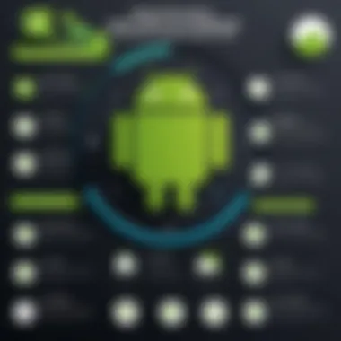 An infographic illustrating the benefits of using Android emulators for developers