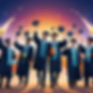 Graduates celebrating at the university