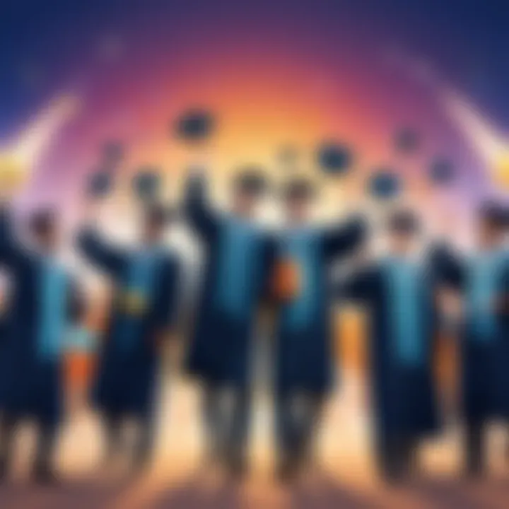 Graduates celebrating at the university