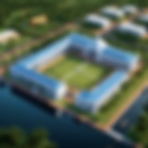Detailed view of the University of Pondicherry's campus