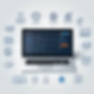 Web Development with Java Illustration showcasing web development using Java