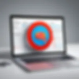 Illustration of futuristic ad-blocking technology