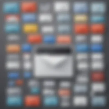 Email Inbox Organization Creative depiction of organizing emails in a Gmail inbox
