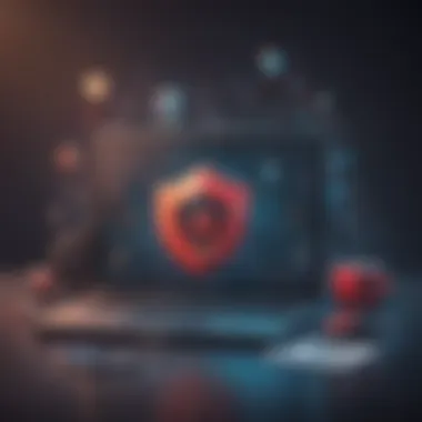 Digital Security Concept Abstract representation of digital security for Gmail account