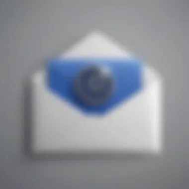 Email Communication Symbol Illustration of a stylized envelope symbolizing email communication