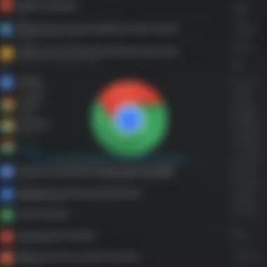 User Interface of Google Chrome on Linux Google Chrome interface on Linux desktop