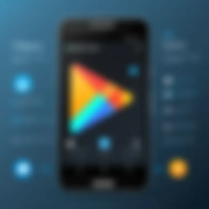 Google Play Store download process for Skype
