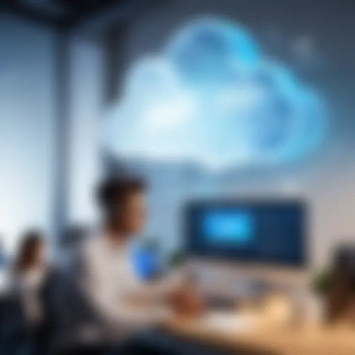 A student engaging with an interactive coding platform hosted in the cloud