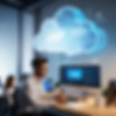 Interactive Cloud-Based Programming Platform A student engaging with an interactive coding platform hosted in the cloud
