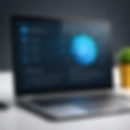 Visual representation of laptop settings for website blocking