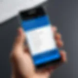 Samsung device settings interface for message retrieval