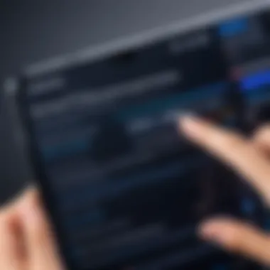 Troubleshooting screen for message visibility issues
