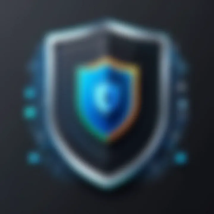 A security shield icon representing mobile phone protection and tracking.