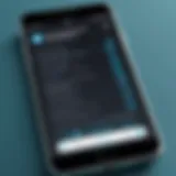 A smartphone displaying a message retrieval app interface