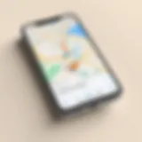 Illustration of iPhone location features on screen