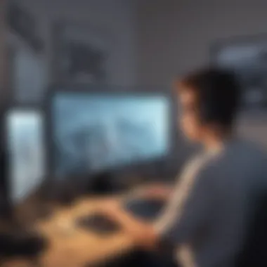 Immerse Yourself: Captivating Cartoon Viewing Illustration depicting a viewer immersed in a captivating online cartoon viewing experience