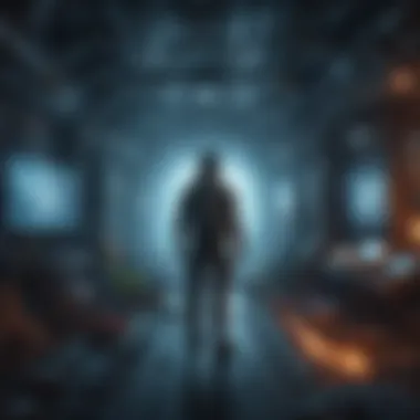 Exploring the Depths of a Virtual Universe Immersive virtual world illustration