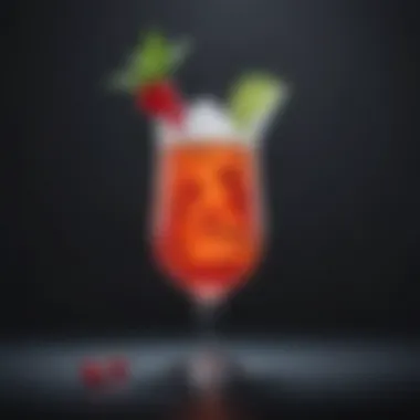 Innovative mocktail presentation using molecular gastronomy techniques