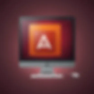 Illustration showing Adobe logo on Ubuntu desktop