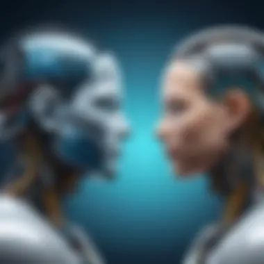 Synergy Between Coding and AI An artistic depiction of the synergy between coding and AI technologies.