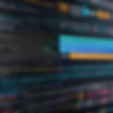 A visual representation of coding languages used in AI development.